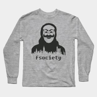 Mr Robot - FSociety - Mask Long Sleeve T-Shirt